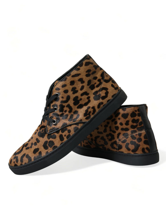 Elegantes zapatillas de deporte de leopardo con estampado de leopardo