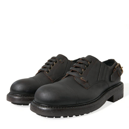 Elegante heren lederen derby jurk schoenen