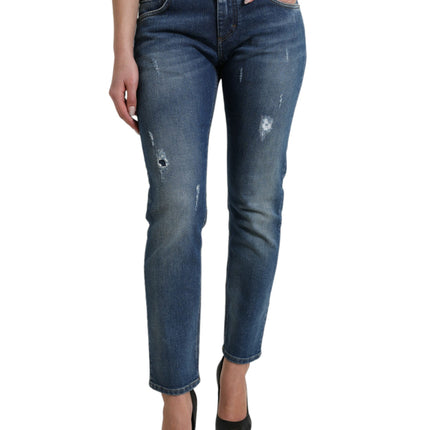 Chique vriendje mid-taist stretch jeans