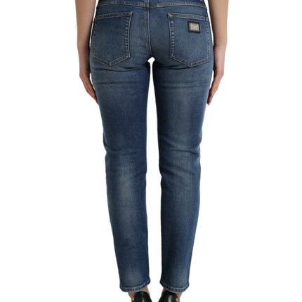 Chique vriendje mid-taist stretch jeans