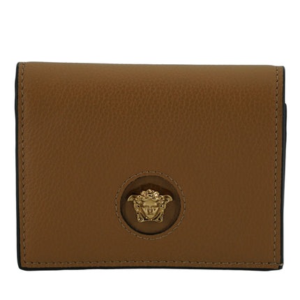 Elegant Compact Leather Wallet in Brown