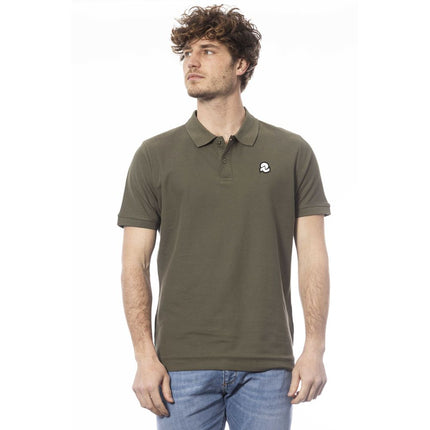 Polo en coton vert chic avec logo coffre