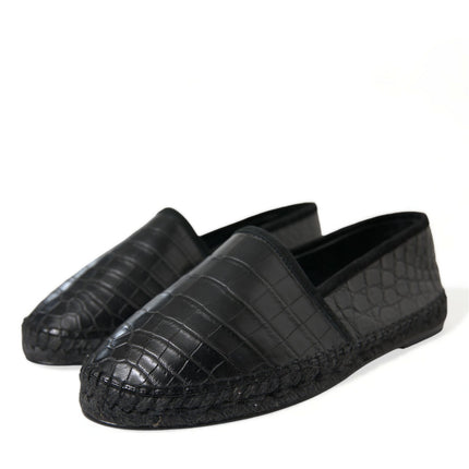 Espadrille esotiche in pelle nera