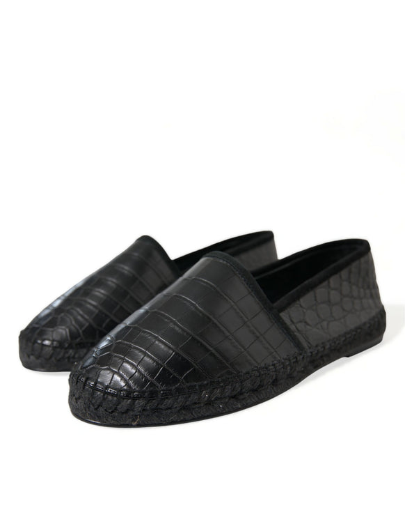 Espadrille esotiche in pelle nera