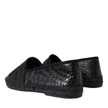 Espadrille esotiche in pelle nera