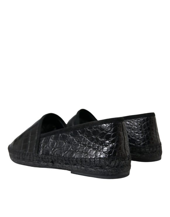 Espadrille esotiche in pelle nera