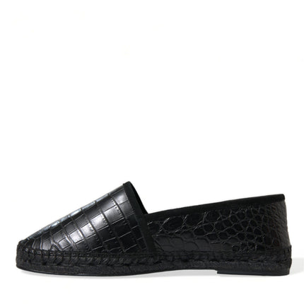 Espadrille esotiche in pelle nera