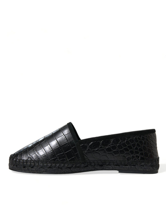 Espadrille esotiche in pelle nera