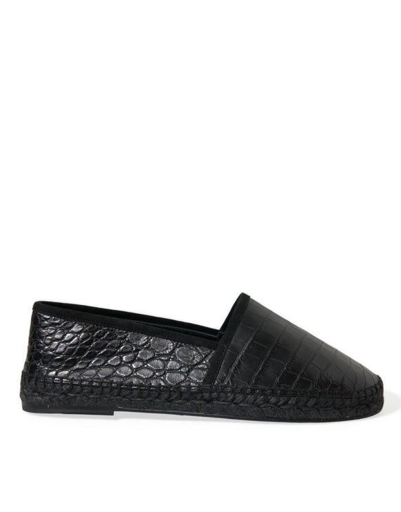 Espadrille esotiche in pelle nera