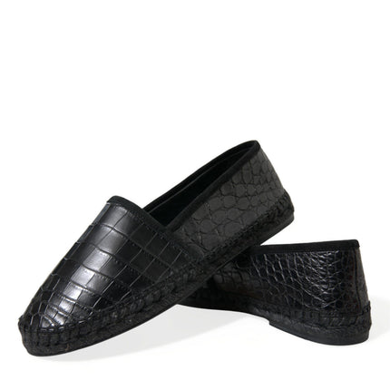 Espadrille esotiche in pelle nera