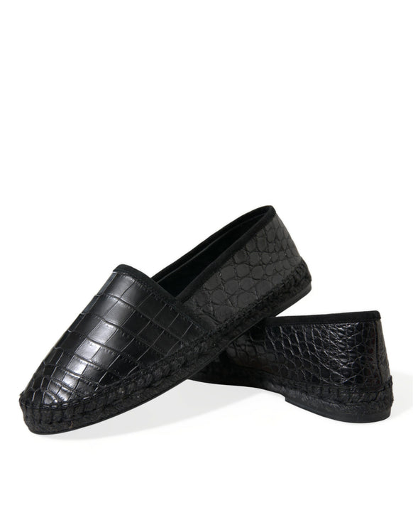 Espadrille esotiche in pelle nera