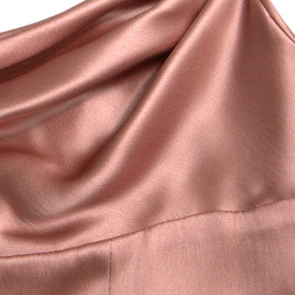 Robe à soie longue élégante en rose