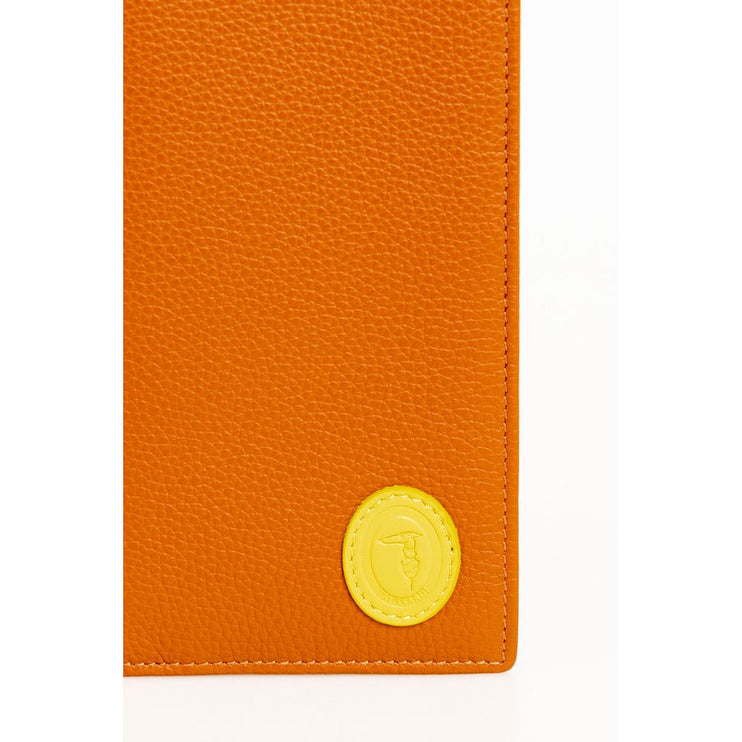 Elegante cartera bifold de piel en marrón intenso