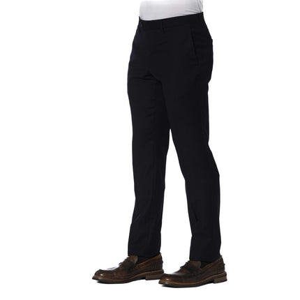 Pantalones de poliéster azul elegantes para hombres