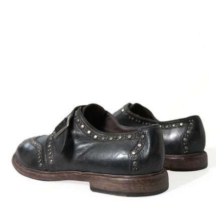 Elegant Calfskin Leather Monk Straps