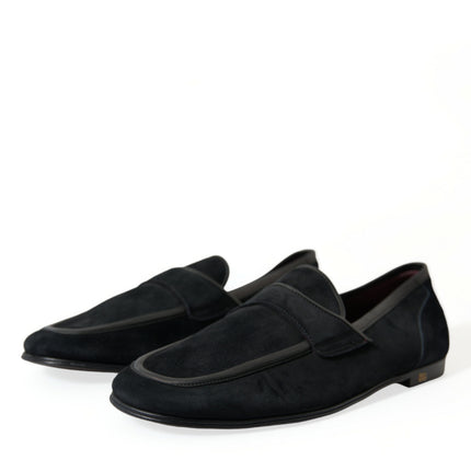 Elegant Velvet Black Loafers for Men