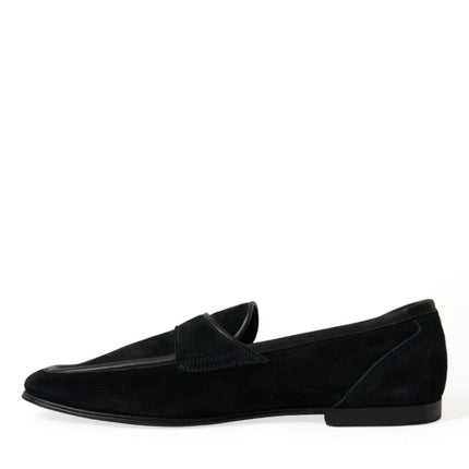 Elegant Velvet Black Loafers for Men