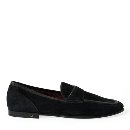 Elegant Velvet Black Loafers for Men