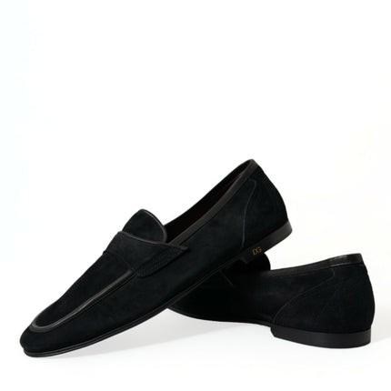 Elegant Velvet Black Loafers for Men