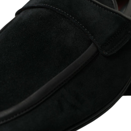 Elegant Velvet Black Loafers for Men