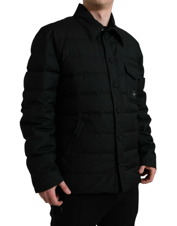 Veste parka rembourrée noire élégante