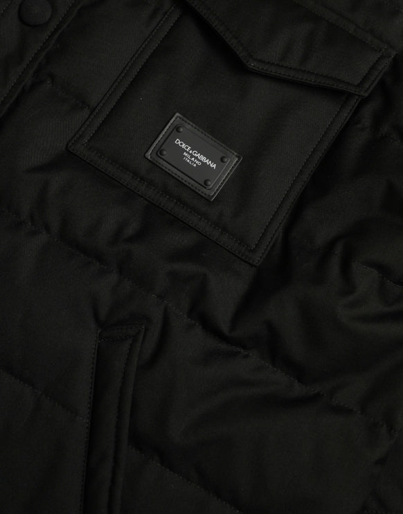 Veste parka rembourrée noire élégante