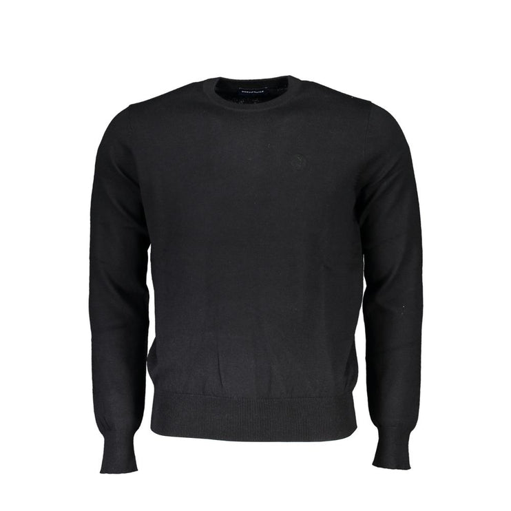 "Black Polyamide Men Sweater"