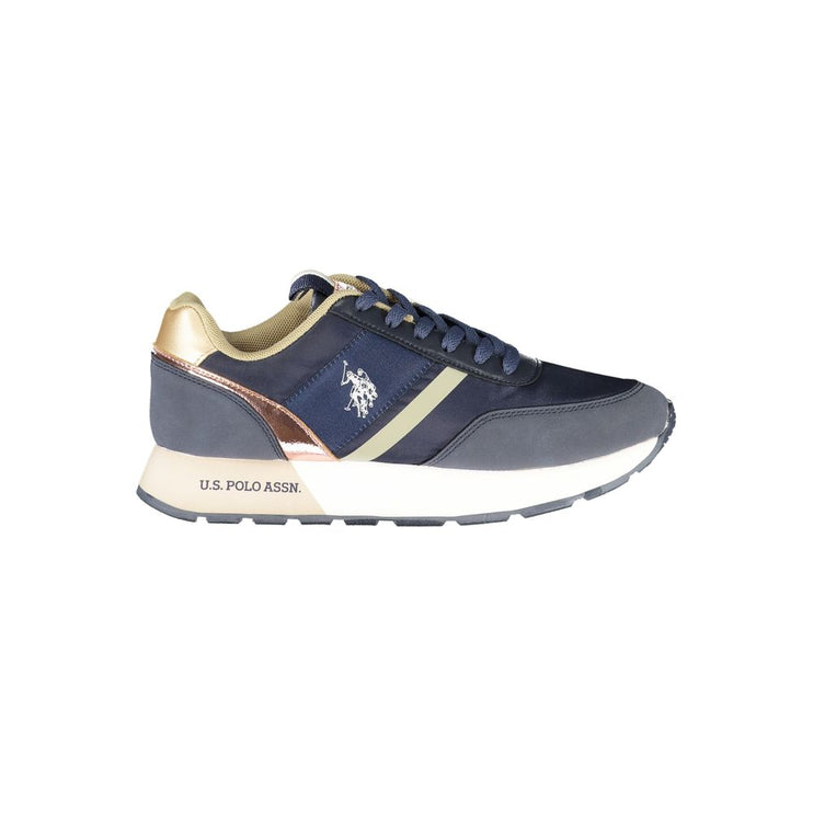 Eleganti sneaker sportive blu con dettagli accattivanti