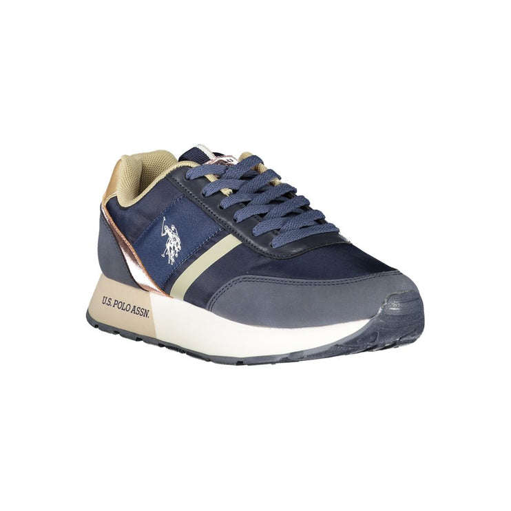 Eleganti sneaker sportive blu con dettagli accattivanti