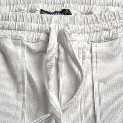 Shorts di Bermuda di velluto di cotone beige