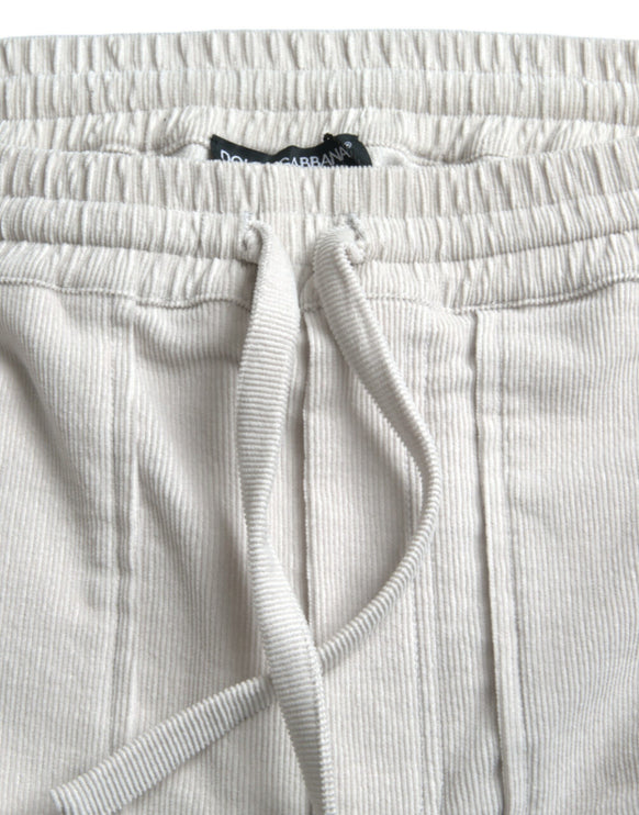 Shorts di Bermuda di velluto di cotone beige