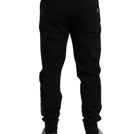 Pantalones de corredor negro elegante - Cotton & Nylon Blend