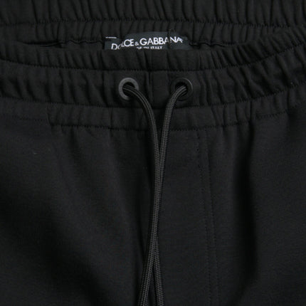 Pantalones de corredor negro elegante - Cotton & Nylon Blend