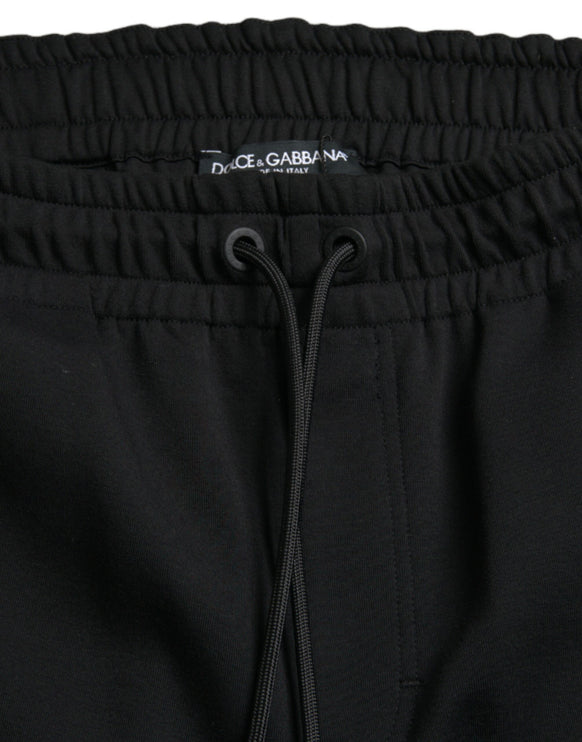 Pantalones de corredor negro elegante - Cotton & Nylon Blend