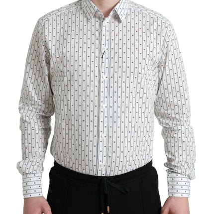 Elegante camisa de vestir de algodón blanco de algodón delgada