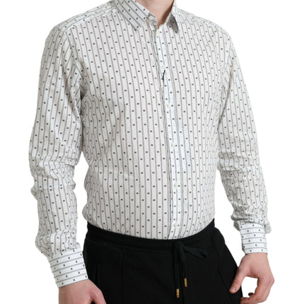 Elegante camisa de vestir de algodón blanco de algodón delgada