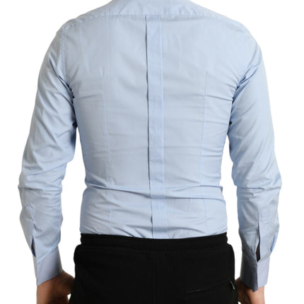 Camisa elegante de vestir azul delgado Fit Sky Blue