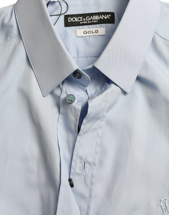 Camisa elegante de vestir azul delgado Fit Sky Blue