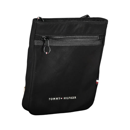 Black Polyester Mens Shoulder Bag