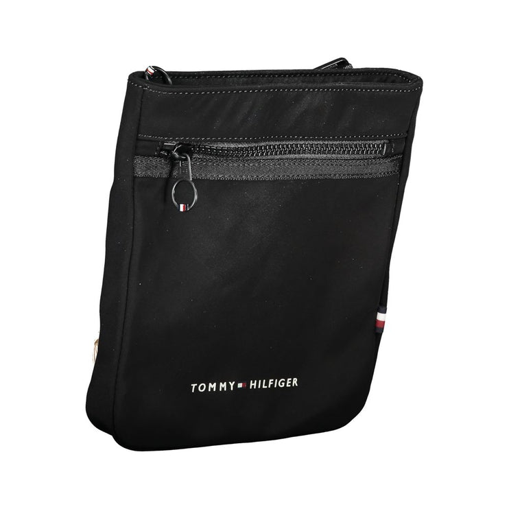 Black Polyester Mens Shoulder Bag