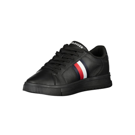 Black Leather Men Sneaker