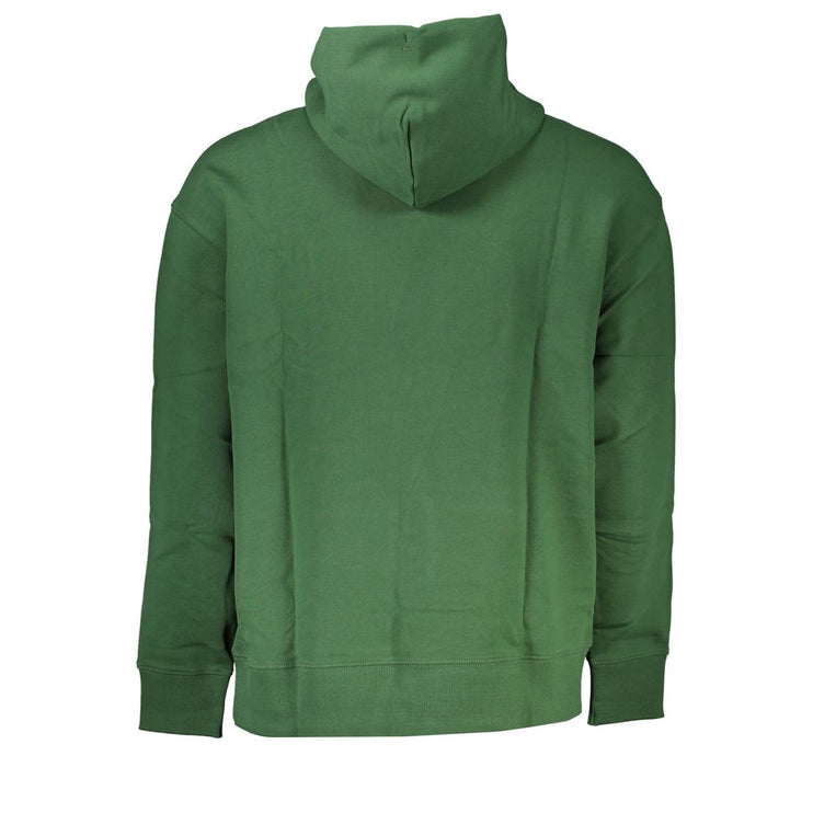 Green Hooded Cotton Sweatshirt