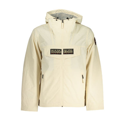 Chique beige sportjack met capuchon