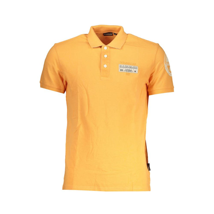 Polo orange élégant avec des détails de contraste