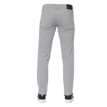 Elegantes jeans estiramientos de algodón gris