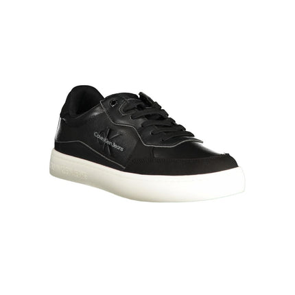 Sleek Black Sports Sneakers with Contrast Details