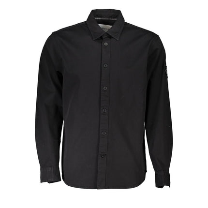 Sleek Black Long Sleeved Designer Shirt