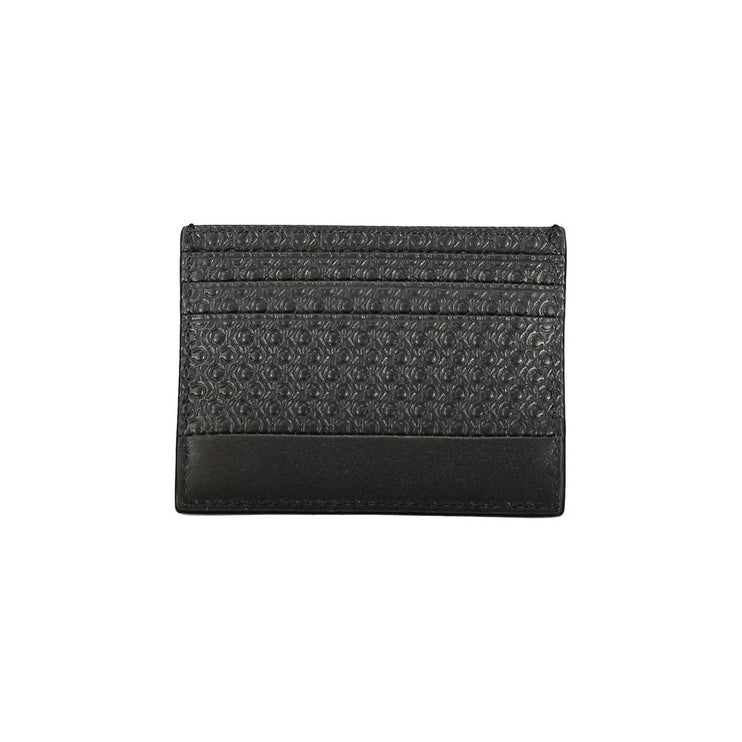 Sleek Black Contrast Card Holder