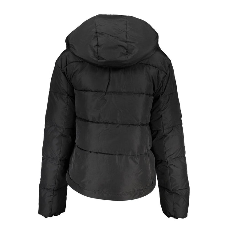 Sleek Long-Sleeved Jacket with Removable Hood