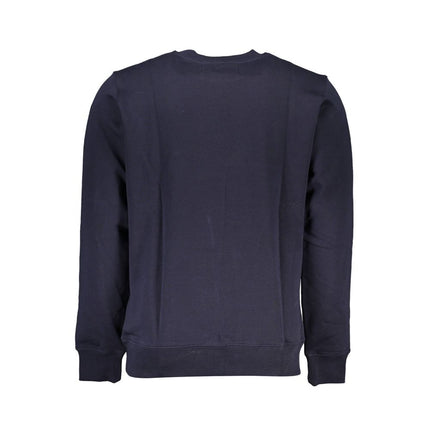 Chic Blue Crew Neck Fleece Sweatshirt